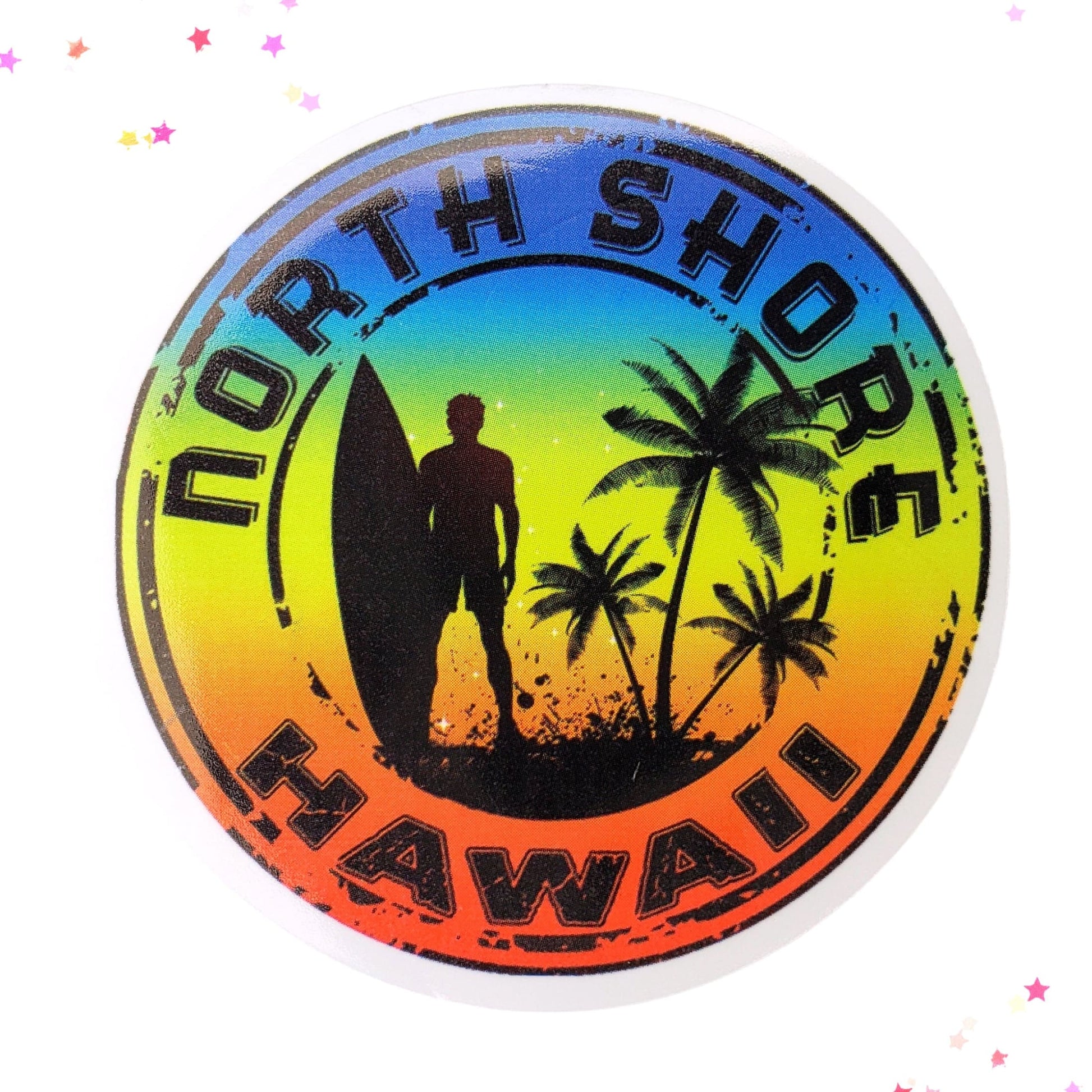 North Shore Hawaii Waterproof Sticker from Confetti Kitty, Only 1.00