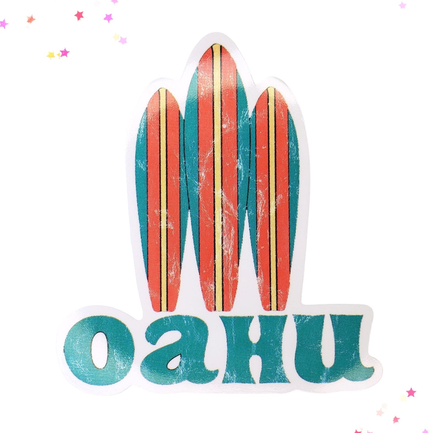 Oahu Waterproof Sticker from Confetti Kitty, Only 1.00