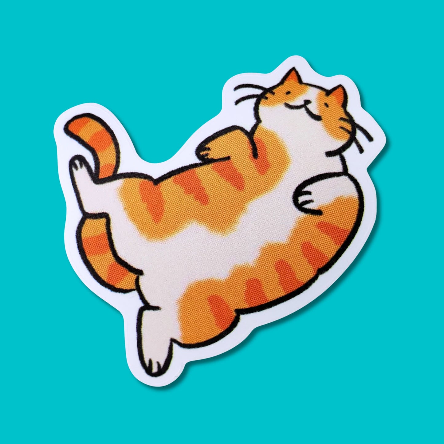 Orange Tabby Waterproof Sticker | Cheeto Cat from Confetti Kitty, Only 1.00