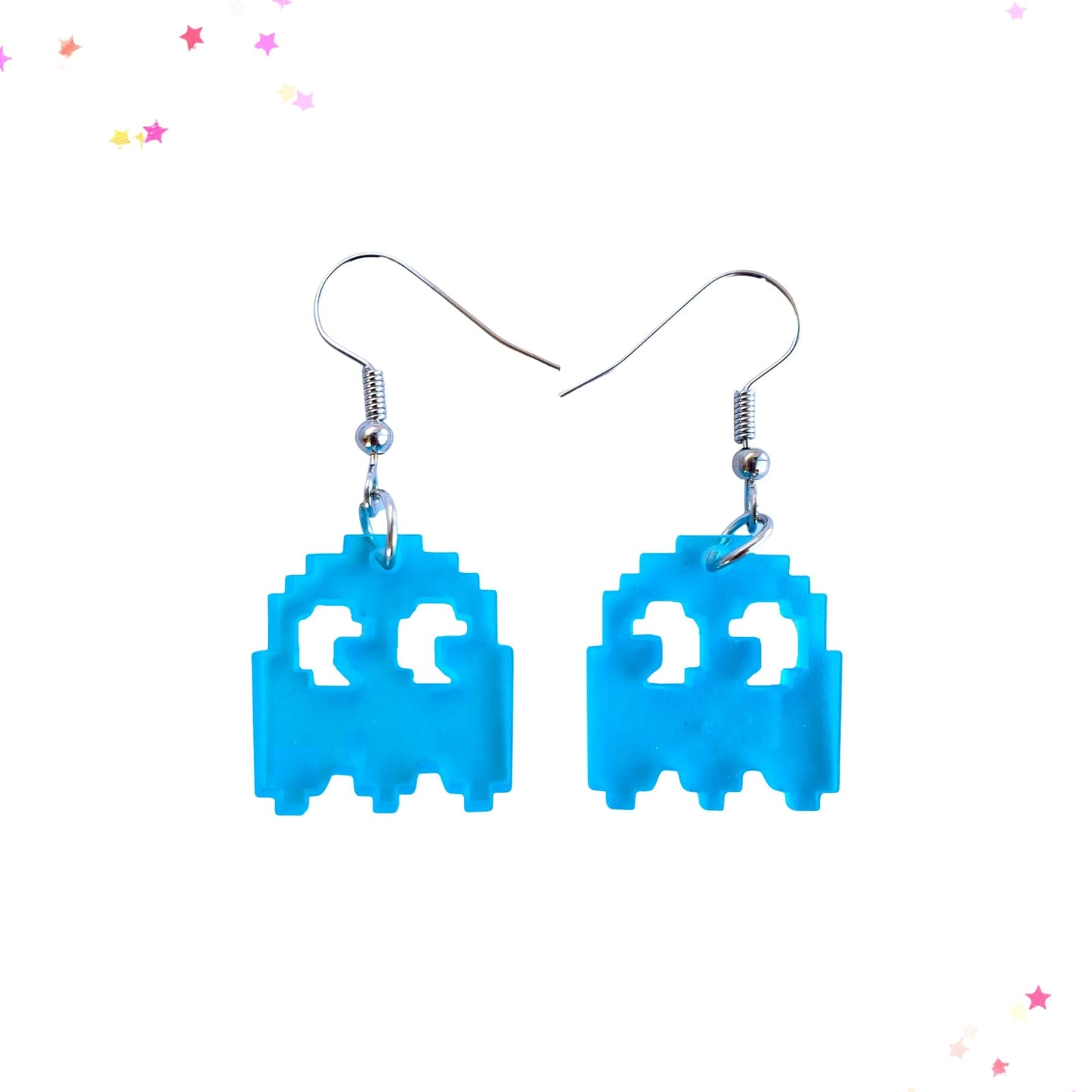 Pac-Man, Blinky, Pinky, Inky, and Clyde Acrylic Earring Set from Confetti Kitty, Only 15.00