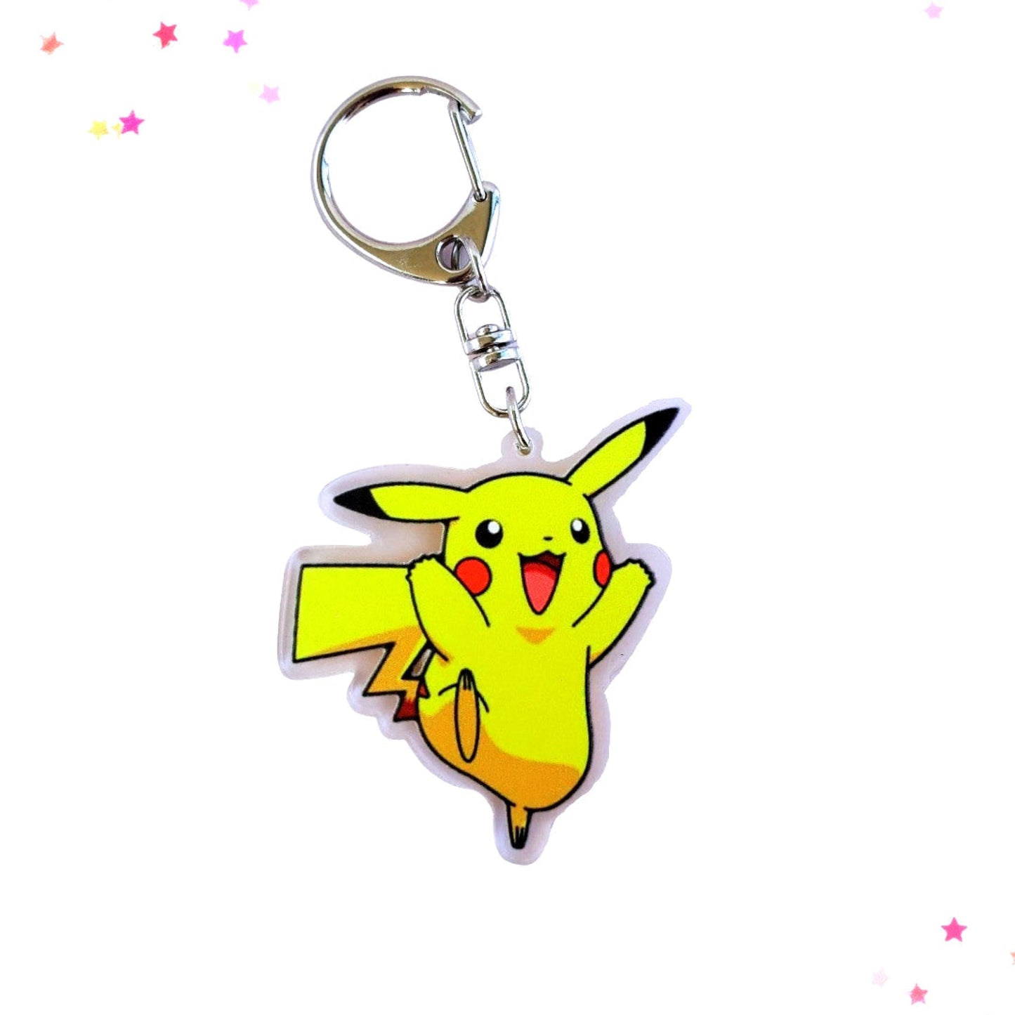 Pokemon Happy Pikachu Acrylic Keychain from Confetti Kitty, Only 9.99