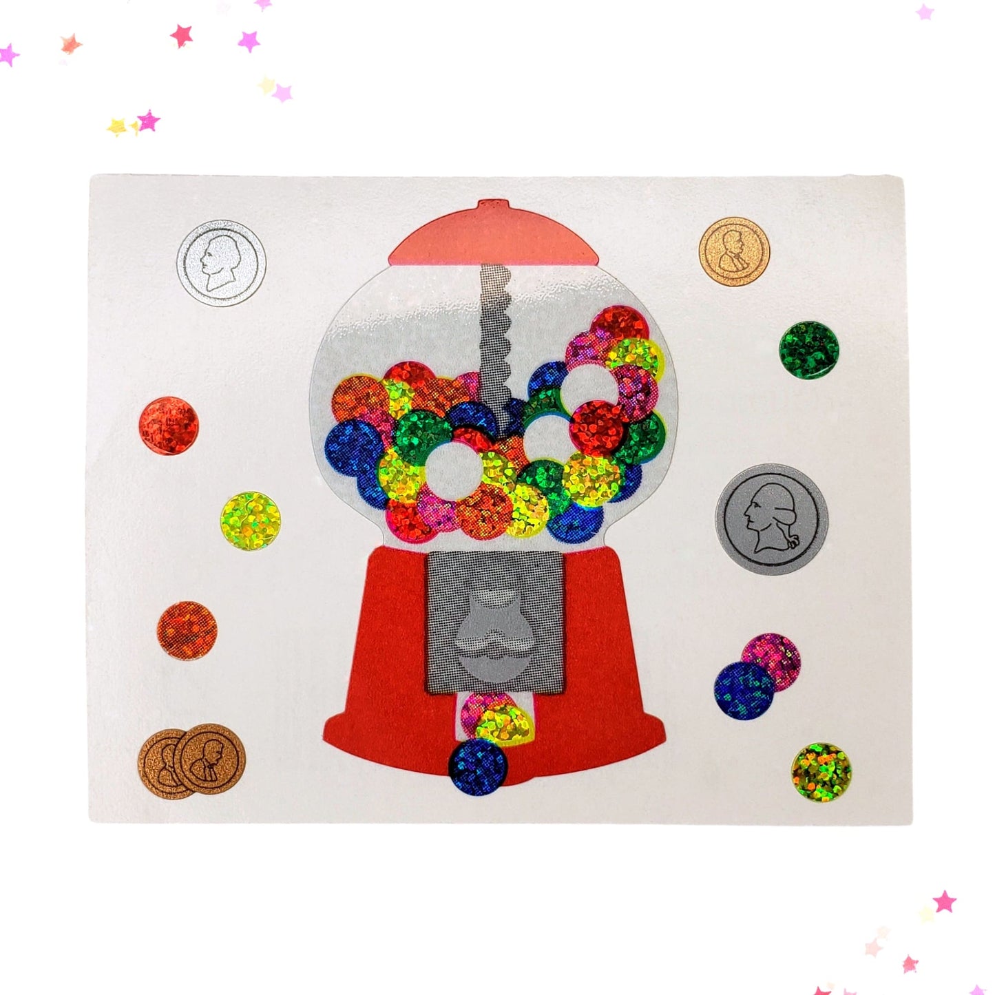 Premium Sticker - Gumball Machine from Confetti Kitty, Only 1.49