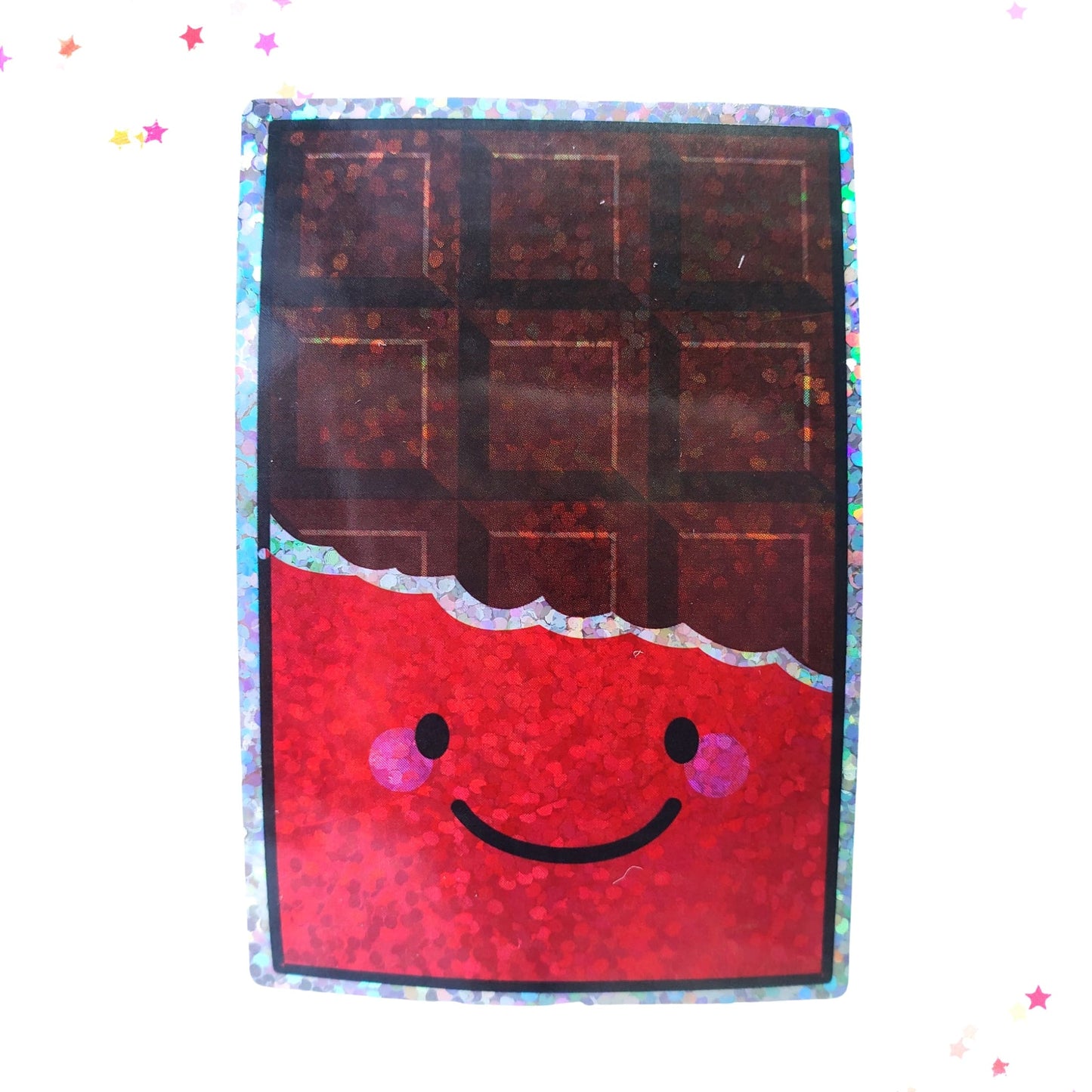 Premium Sticker - Sparkly Holographic Glitter Chocolate Bar from Confetti Kitty, Only 2.00