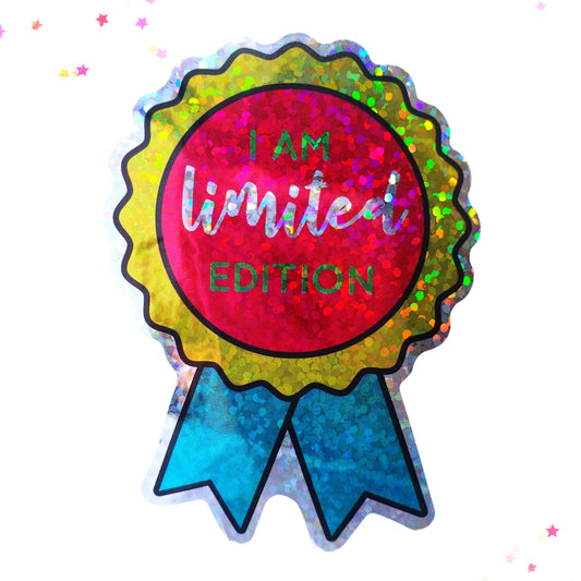Premium Sticker - Sparkly Holographic Glitter I Am Limited Edition from Confetti Kitty, Only 2.00