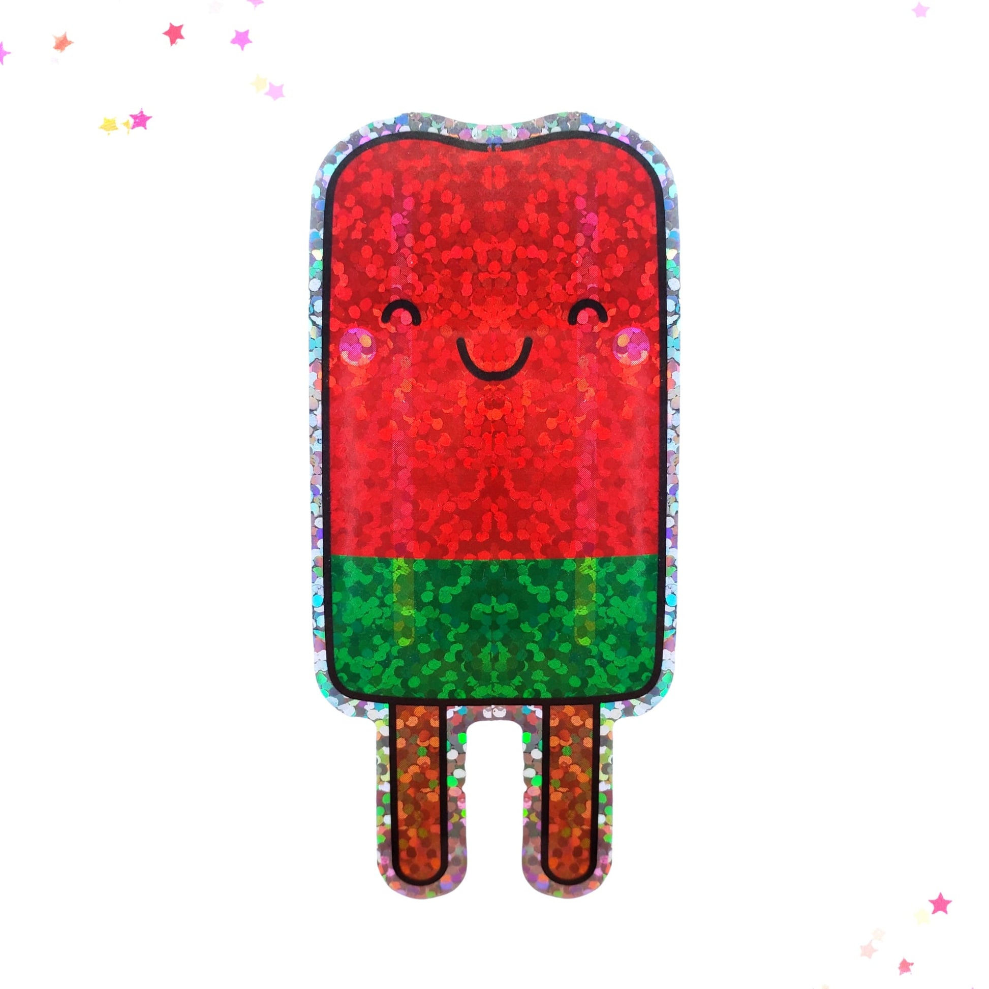 Premium Sticker - Sparkly Holographic Glitter Popsicle from Confetti Kitty, Only 2.00