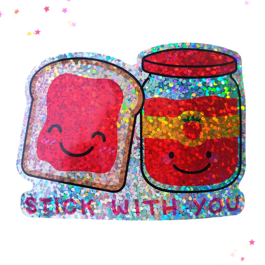 Premium Sticker - Sparkly Holographic Glitter Stick With You from Confetti Kitty, Only 2.00