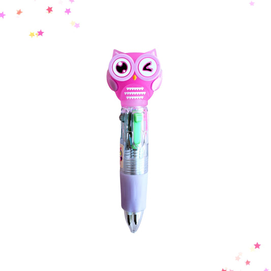 4-Color Mini Kawaii Owl Ballpoint Pen from Confetti Kitty, Only 2.79