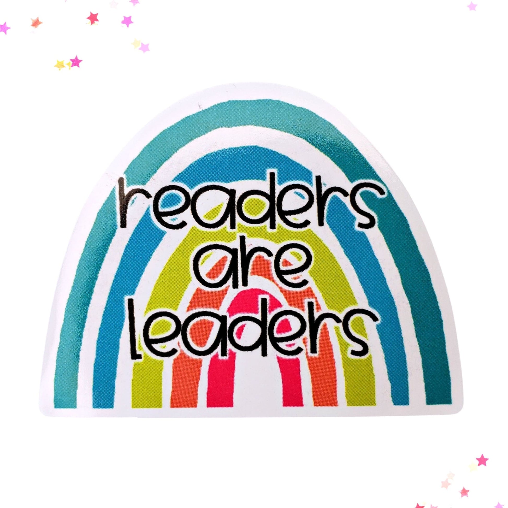 Readers Are Leaders Waterproof Sticker from Confetti Kitty, Only 1.00