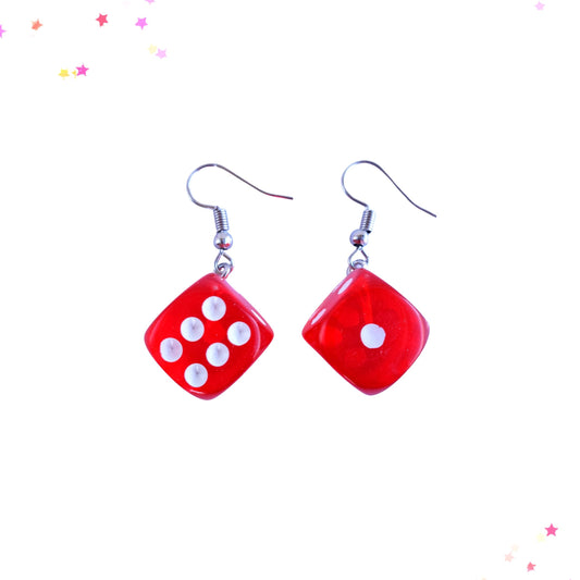 Red Dice Dangle Earrings from Confetti Kitty, Only 4.99