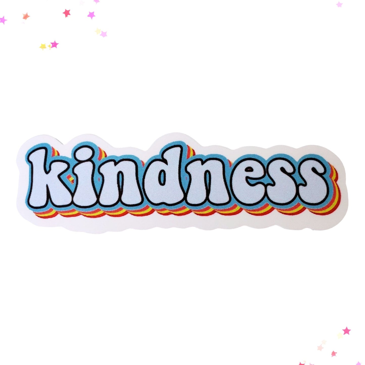 Retro Kindness Waterproof Sticker from Confetti Kitty, Only 1.00