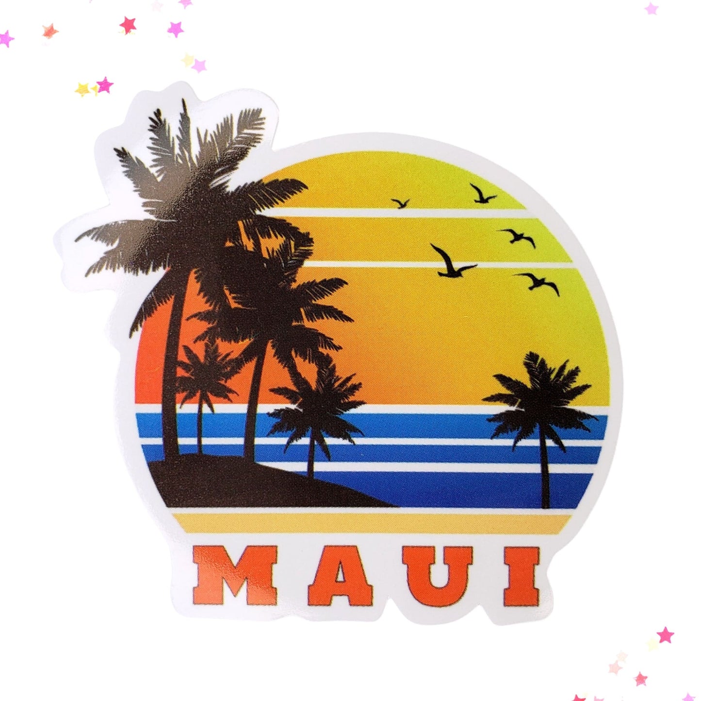 Retro Maui Waterproof Sticker from Confetti Kitty, Only 1.00