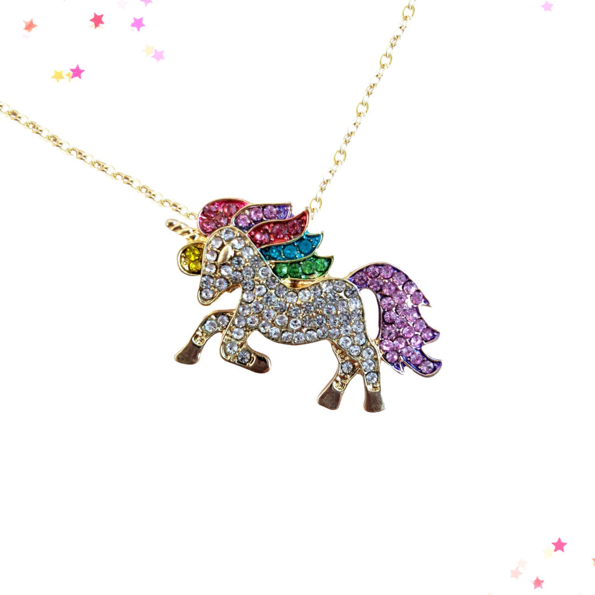 Rhinestone Unicorn Necklace from Confetti Kitty, Only 14.99