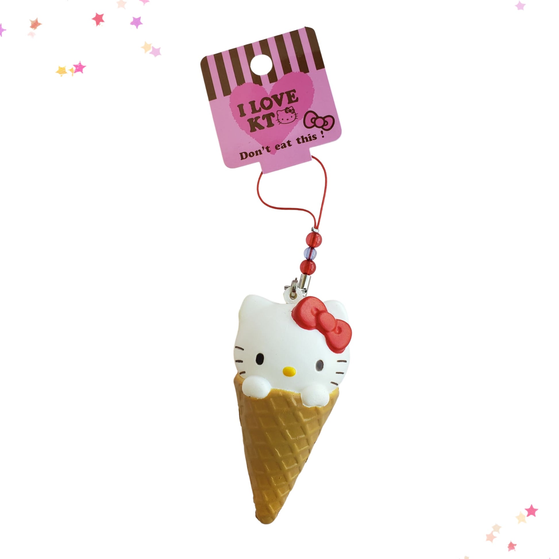 Sanrio Hello Kitty Ice Cream Cone Squishy Charm from Confetti Kitty, Only 9.99