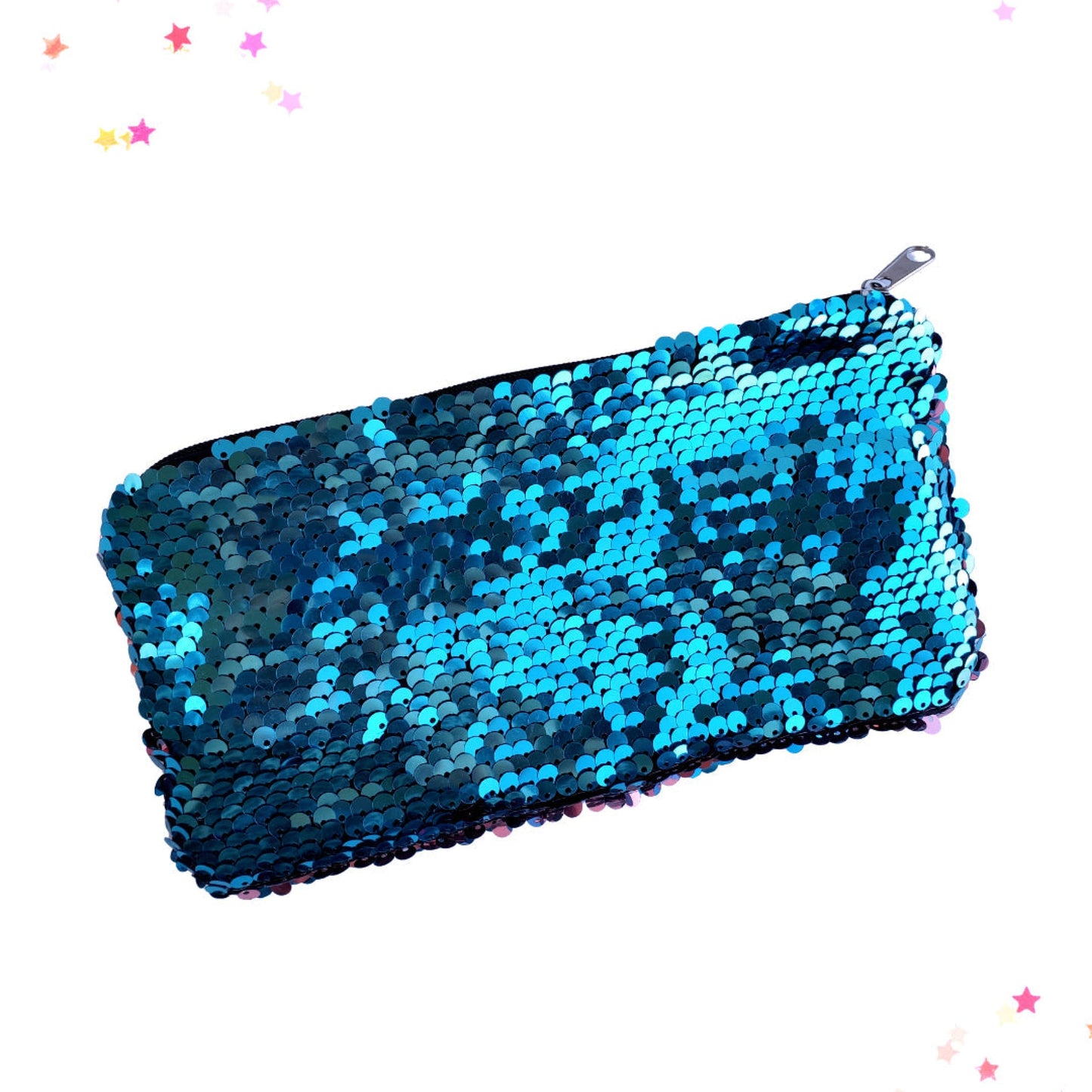 Sequin Pencil Case in Blue and Purple from Confetti Kitty, Only 7.99