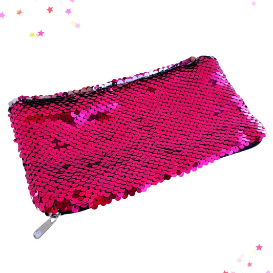 Sequin Pencil Case in Magenta and Silver from Confetti Kitty, Only 7.99
