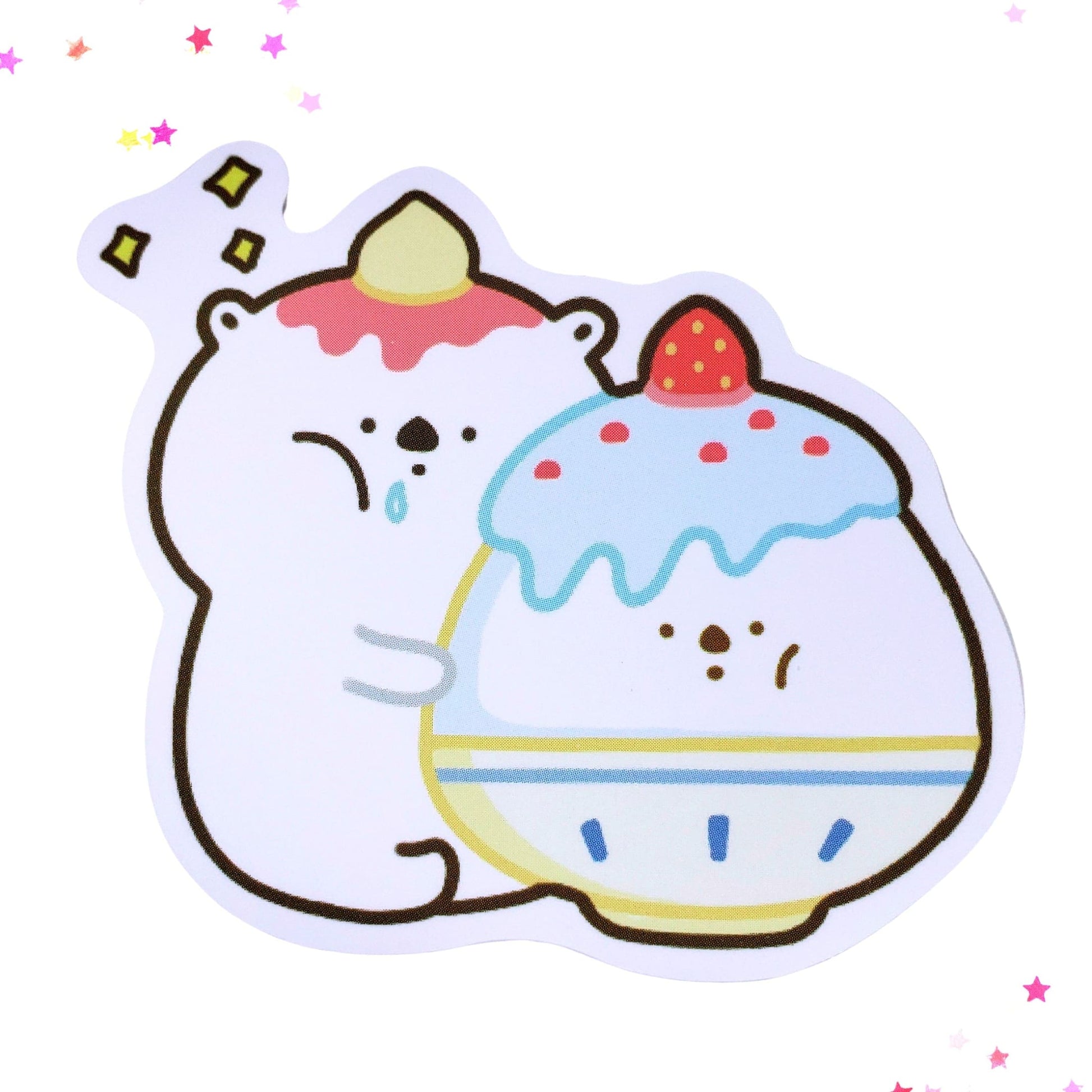 Shaved Ice Bear Waterproof Sticker from Confetti Kitty, Only 1.00