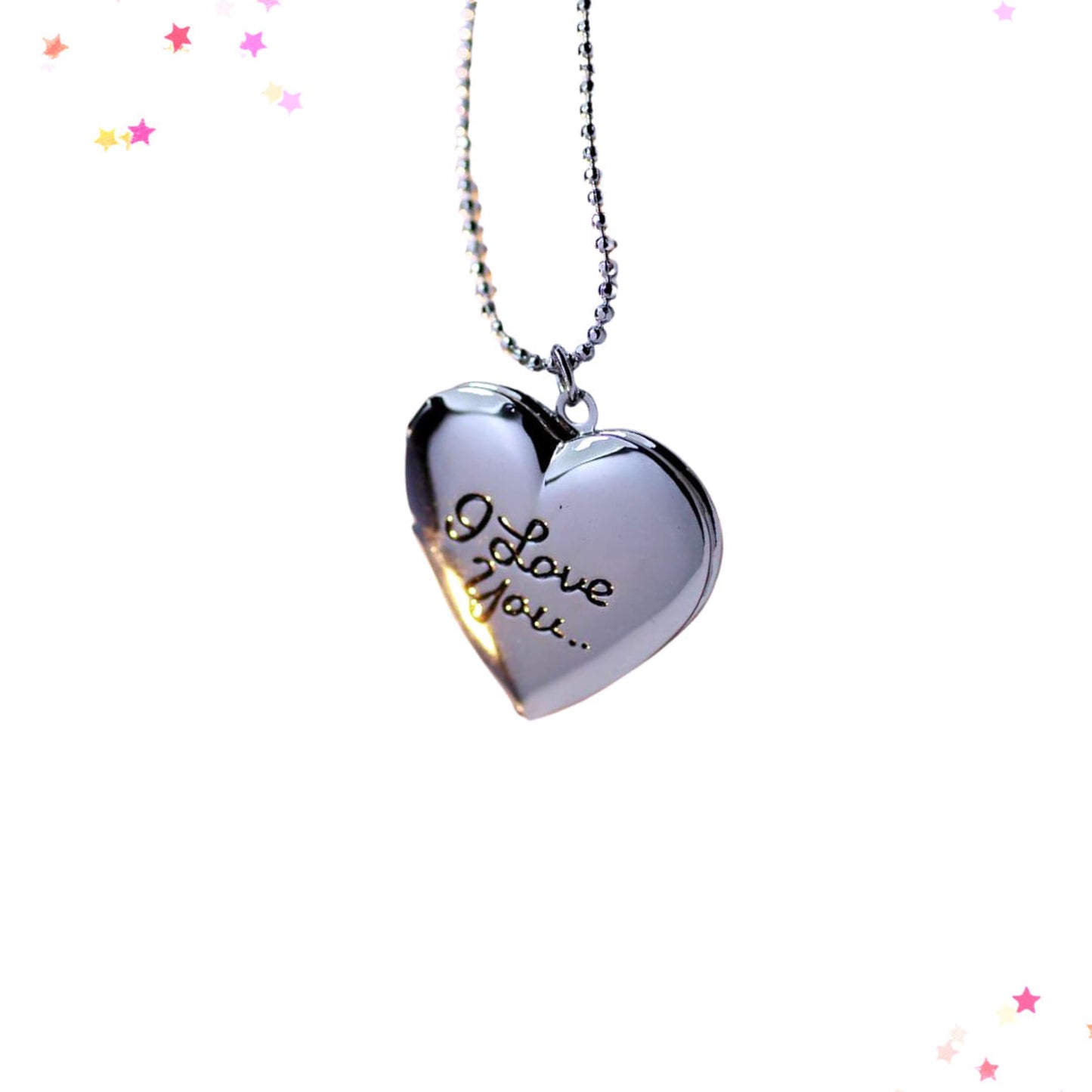 Silver Love Heart Locket Necklace from Confetti Kitty, Only 8.99