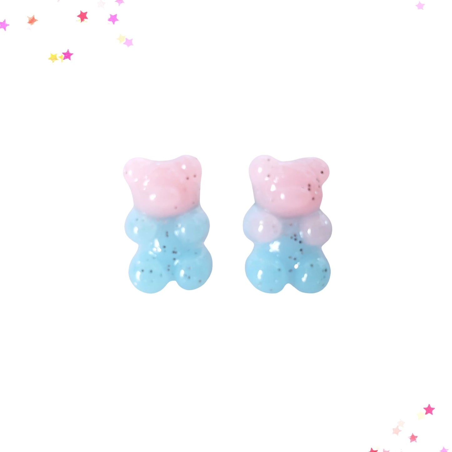 Sparkly Gummy Bear Post Earrings in Cotton Candy from Confetti Kitty, Only 4.99