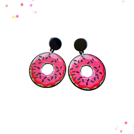 Strawberry Glazed Donut Acrylic Earrings from Confetti Kitty, Only 7.99
