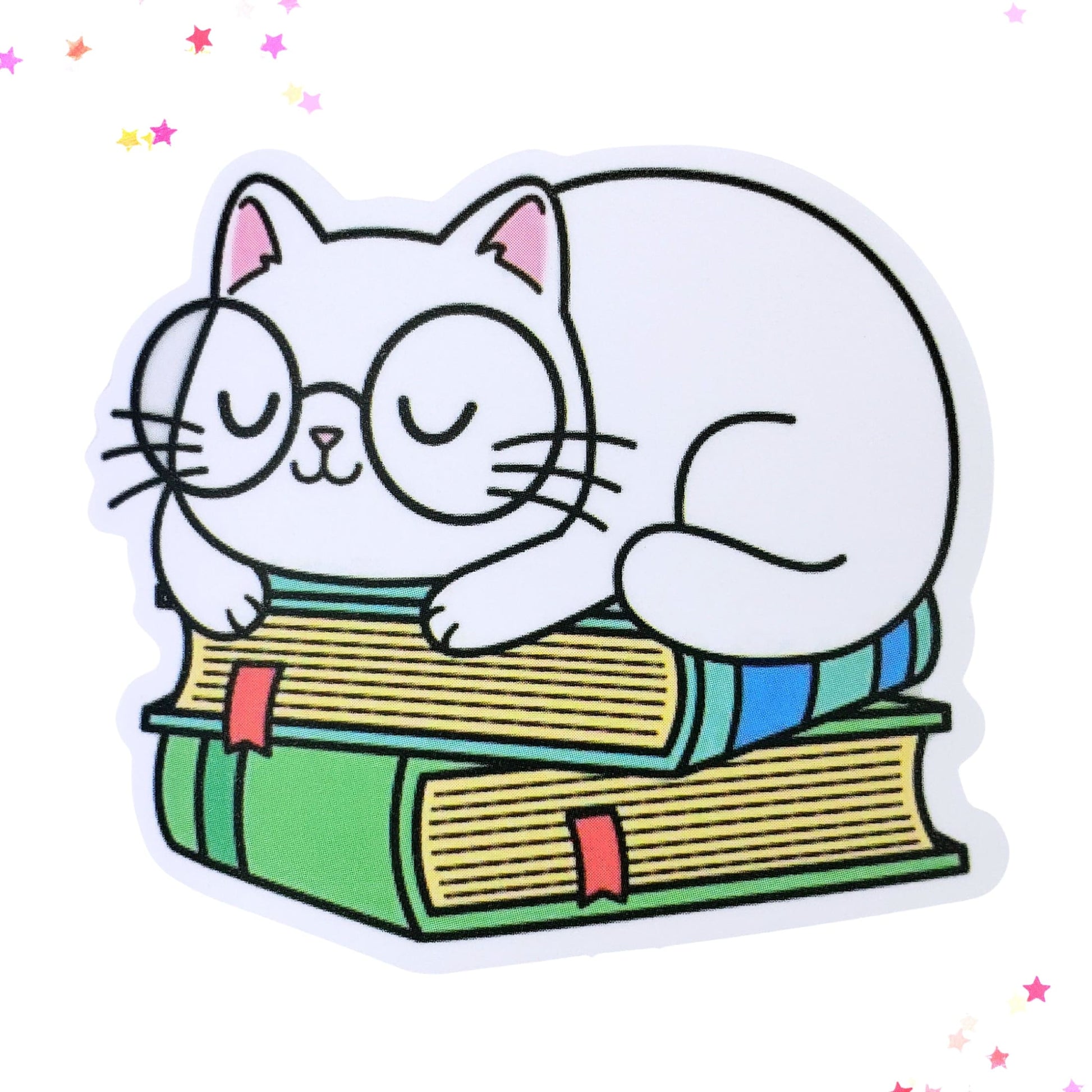 Study Cat Waterproof Sticker from Confetti Kitty, Only 1.00