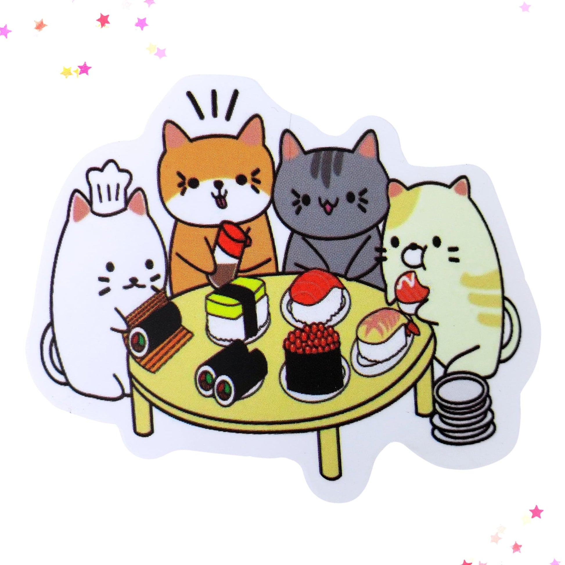 Sushi with Friends Waterproof Sticker from Confetti Kitty, Only 1.00