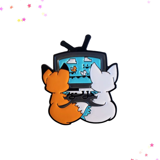 Video Game Foxes Enamel Pin from Confetti Kitty, Only 7.99