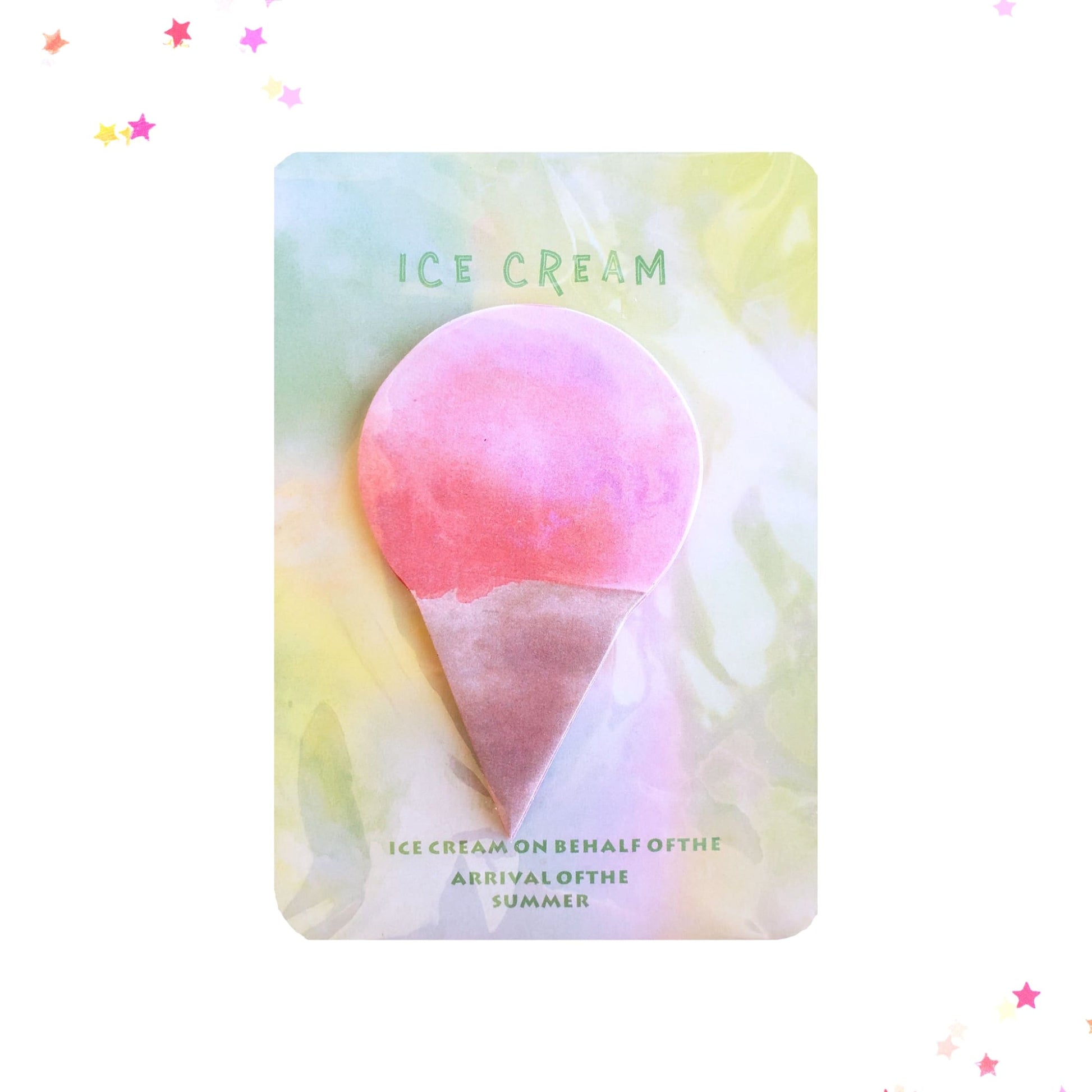 Watercolor Ice Cream Sticky Notes from Confetti Kitty, Only 3.99