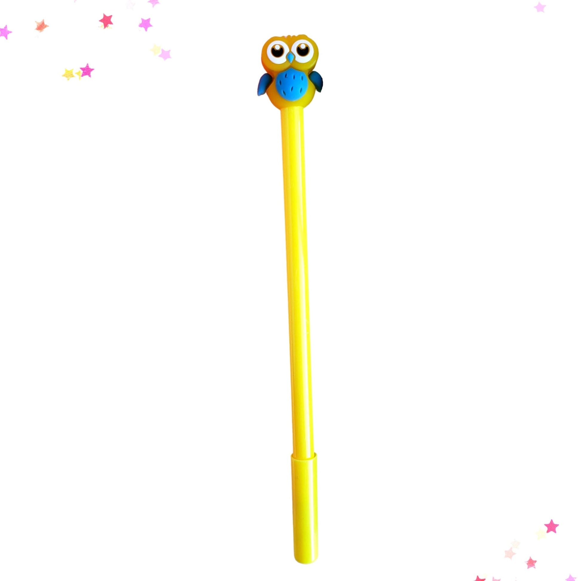 Whimsical Owl Gel Pen in Yellow from Confetti Kitty, Only 2.99